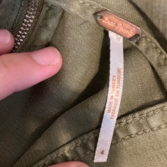 Free People | Pencil mini skirt | size 4 olive green - Picture 3 of 6